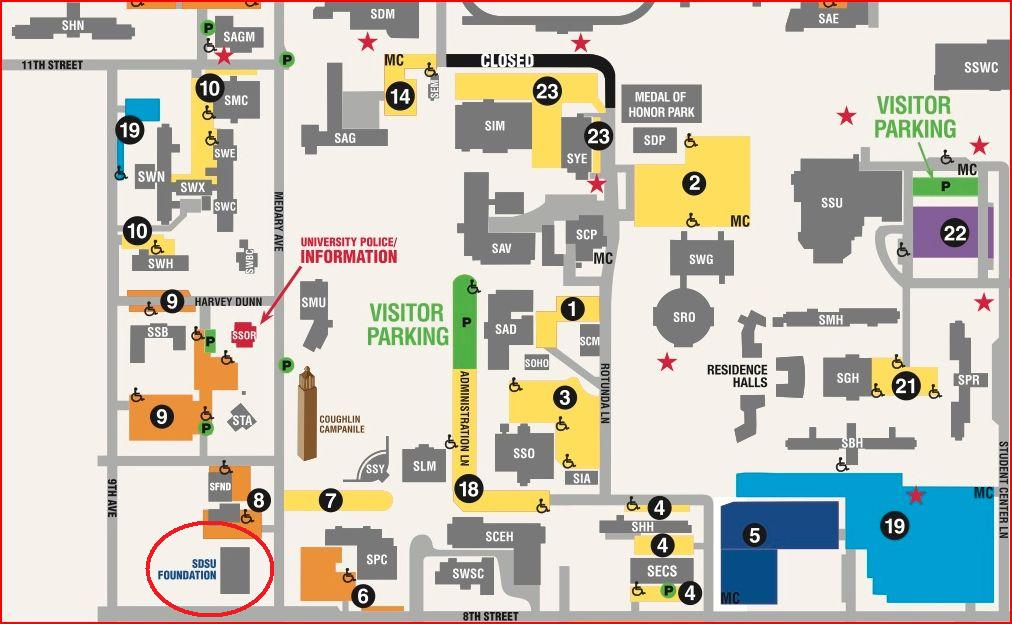 South Dakota State University Campus Map Technology Transfer Office